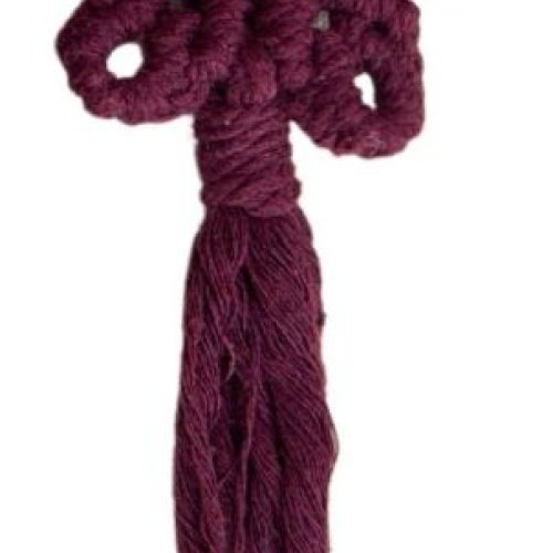 Macrame Maroon Shooting Star Keychain