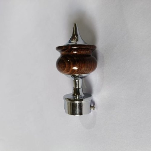 Bulb Tip Wood Curtain End Cap