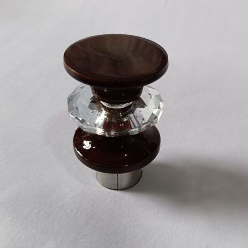 Crystal Ring Wood Curtain Stopper