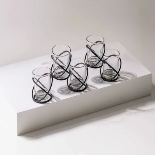 Criss Cross Design Candle Holder Set