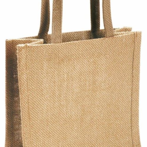 Plain Brown Jute Shopping Bag