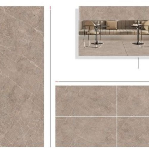 Muted Brown Glossy Marble Tiles