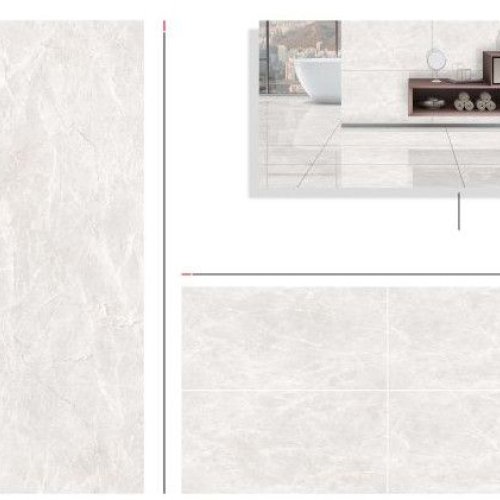 Pale Grey Glossy Marble Tiles