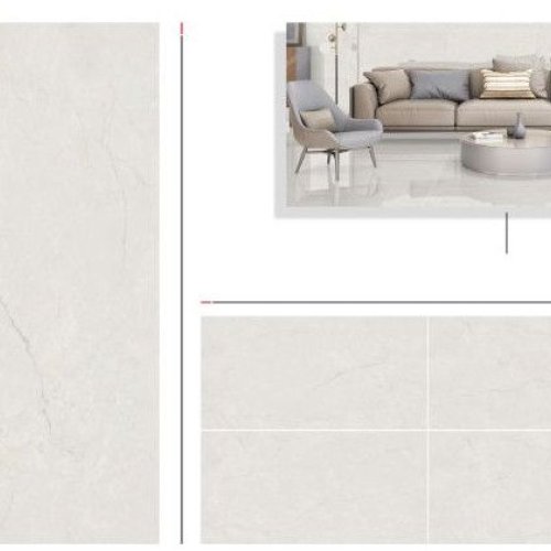 Pulpis White Glossy Marble Tiles