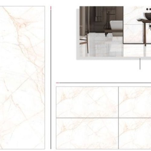 Vintage White Glossy Marble Tiles