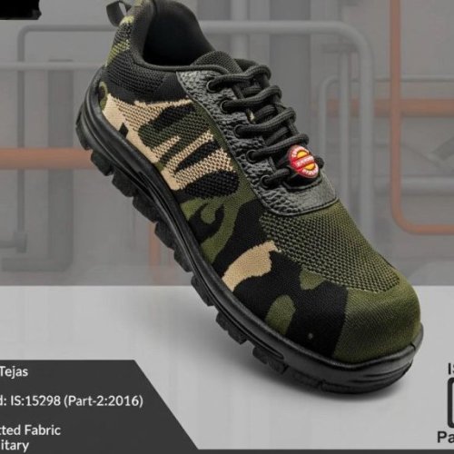 Knitted Fabric PU Sole Safety Shoe