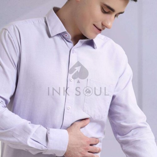 Mens Lavender Cotton Shirts