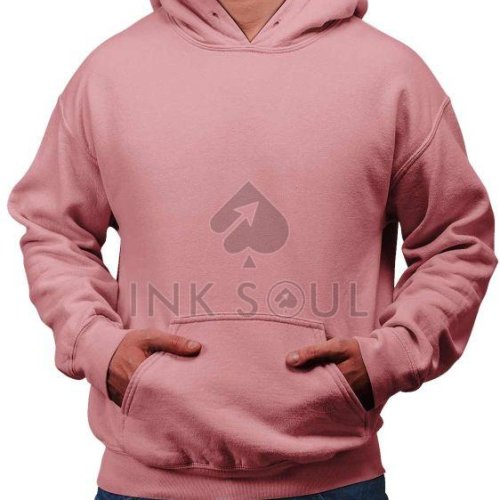 Mens Peach Cotton Hoodies