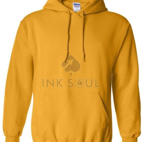 Mens Yellow Cotton Hoodies