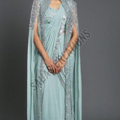 Embroidered Ladies Georgette Saree