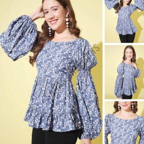 Printed Crepe Ladies Top