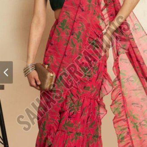 Printed Ladies Georgette Silk Saree
