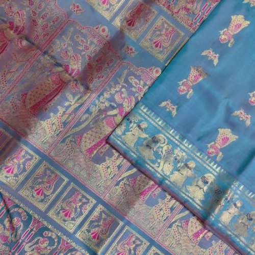 Ladies Peacock Floral Banarasi Saree