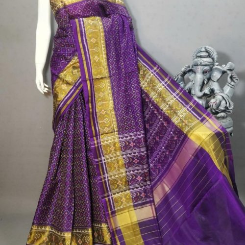 Ladies Purple Rajwari Banarasi Saree