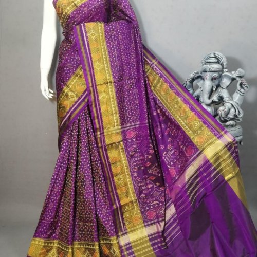 Ladies Purple Stripe Pallu Saree