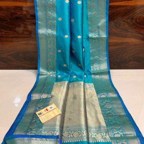 Ladies Silver Zari Banarasi Saree