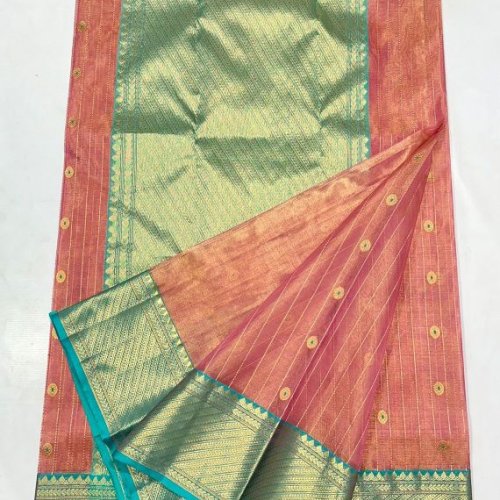 Ladies Turquoise Pallu Red Banarasi Saree