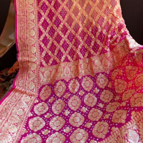 Ladies Zari Diamond Banarasi Saree