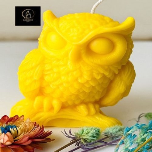 Decorative Scented Owl Wax Candle