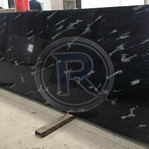 Fish Black Granite Slab