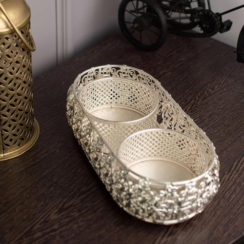 German Silver Bowl Set With Tray