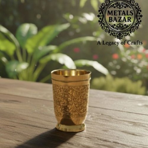 275ml Pure Brass Embossed Glass