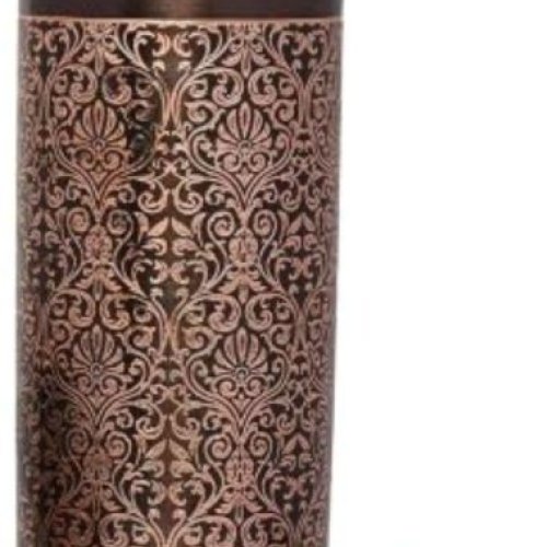 900ml Pure Copper Dark Embossed Drinkware Bottle