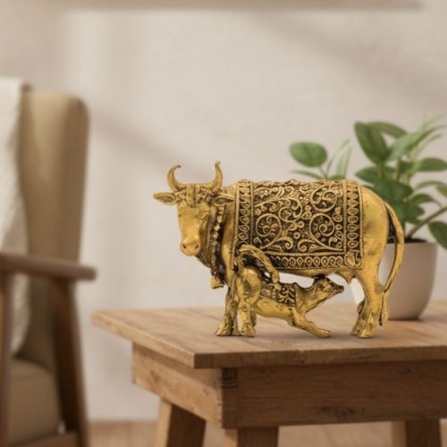 Pure Brass Kamdhenu Cow Idol