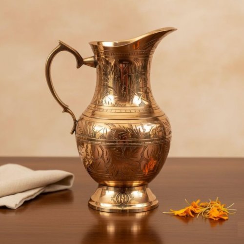 Pure Brass Mughlai Design Jug