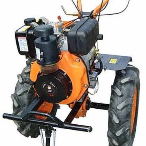 12 HP Orange Diesel Power Tiller