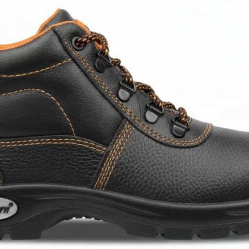 High Ankle Lather Safety Shoes O495