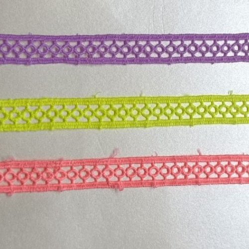 loop chain motif multi tone polyester lace