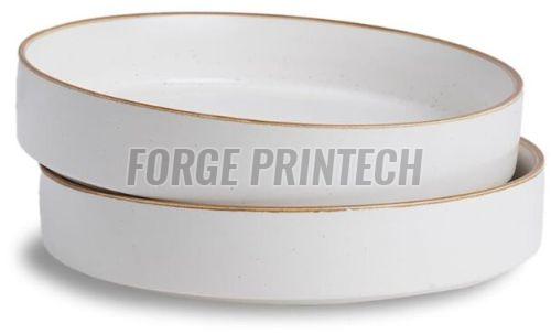 White Ceramic Deep Pasta Bowl