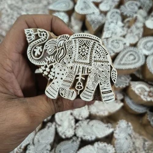 Elephant Wooden Printing Block
