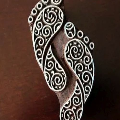 Footprint Wooden Printing Block