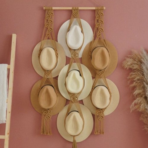 Macrame Cat/hat Hanger