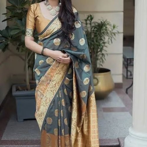 Ladies Party Wear Banarasi Silk Saree