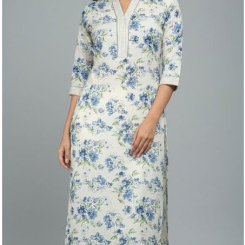 Cotton Flex Printed Straight Kurta Set