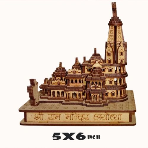 MDF Wood Traditional Shree RAM Ayoudhya Temple