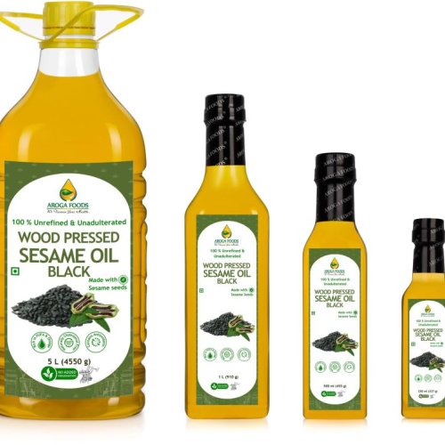 Aroga Foods Cold Pressed Black Sesame Oil