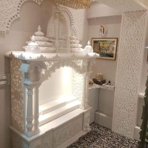 White Carved Marble Temple