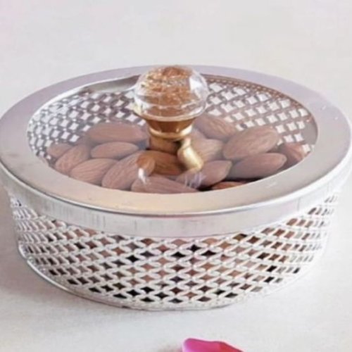 4 Inch German Silver Dry Fruit Box