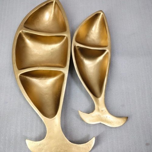 Fish Shape Aluminium Serving Tray