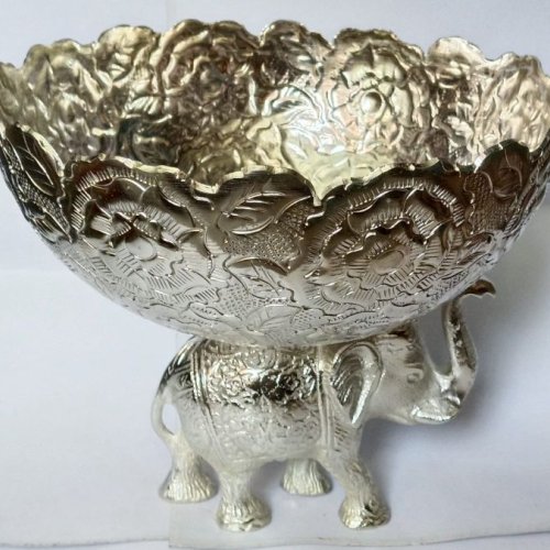 German Silver Elephant Bowl