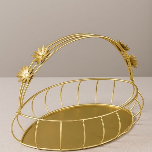 Golden Gift Hamper Basket