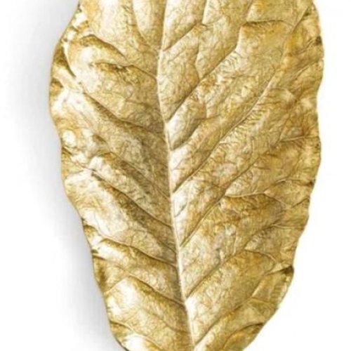 Golden Leaf Aluminium Serving Tray
