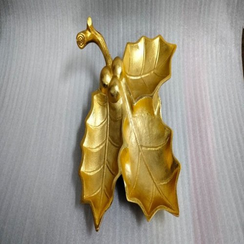 Golden Leaf Decorative Tray