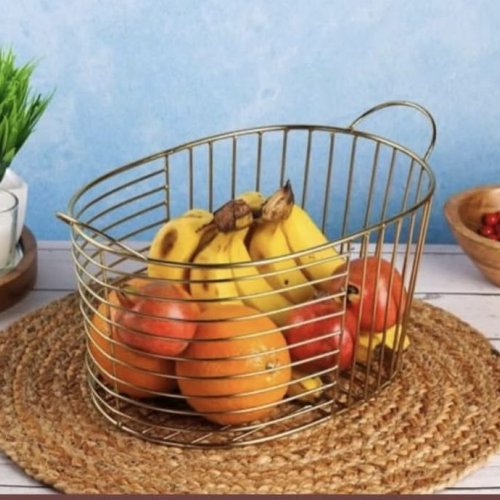 Iron Golden Fruit Basket