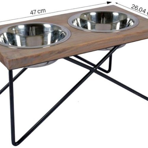 Wooden PET Bowl Stand Feeder