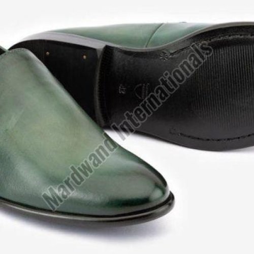 Mens Green Premium Leather Shoes